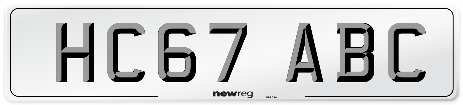 HC67 ABC Number Plate from New Reg